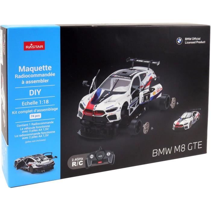 Remote Control Car - TURBO CHALLENGE - BMW M8 GTE - White - 1/18 - Easy Assembly