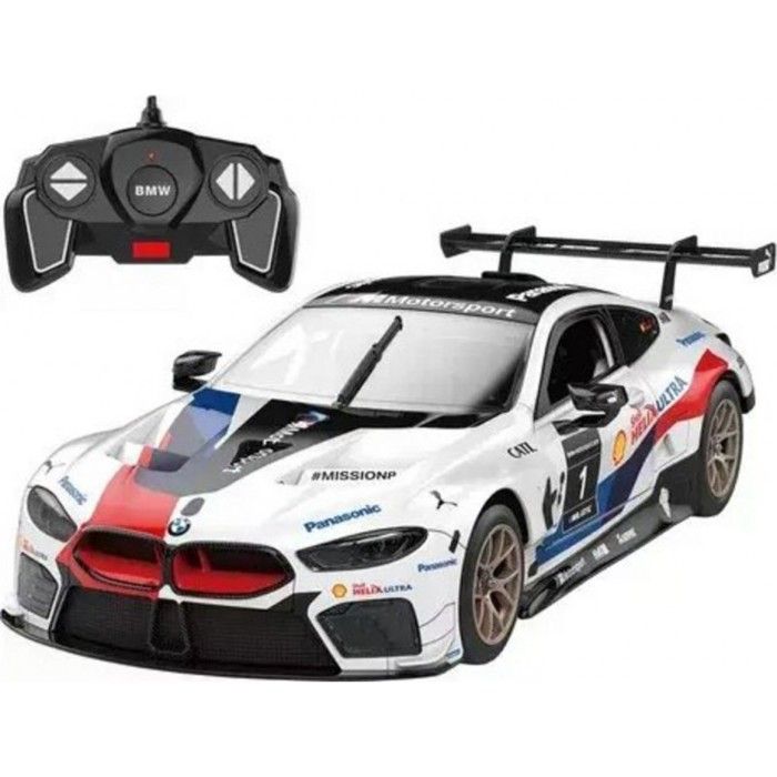 Remote Control Car - TURBO CHALLENGE - BMW M8 GTE - White - 1/18 - Easy Assembly