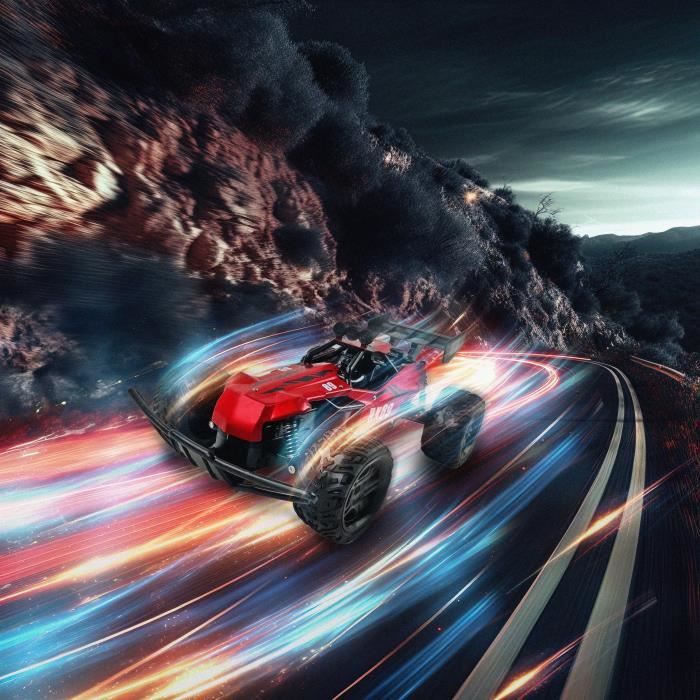 Remote Control Car - TURBO CHALLENGE - RX Car 89 093721 - Red - 1/12 - Rechargeable Battery and Batteries Included - Metal