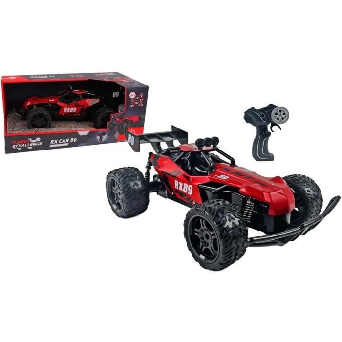 Remote Control Car - TURBO CHALLENGE - RX Car 89 093721 - Red - 1/12 - Rechargeable Battery and Batteries Included - Metal
