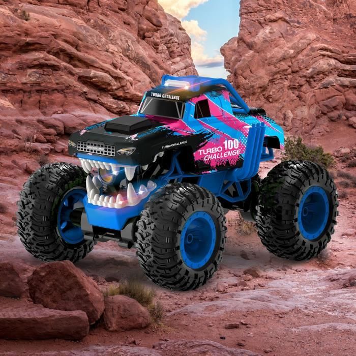 Remote Control Car - TURBO CHALLENGE - Smashroar TC100 - Smoke Option - Blue - 1/12 - Rechargeable Battery and Batteries Included