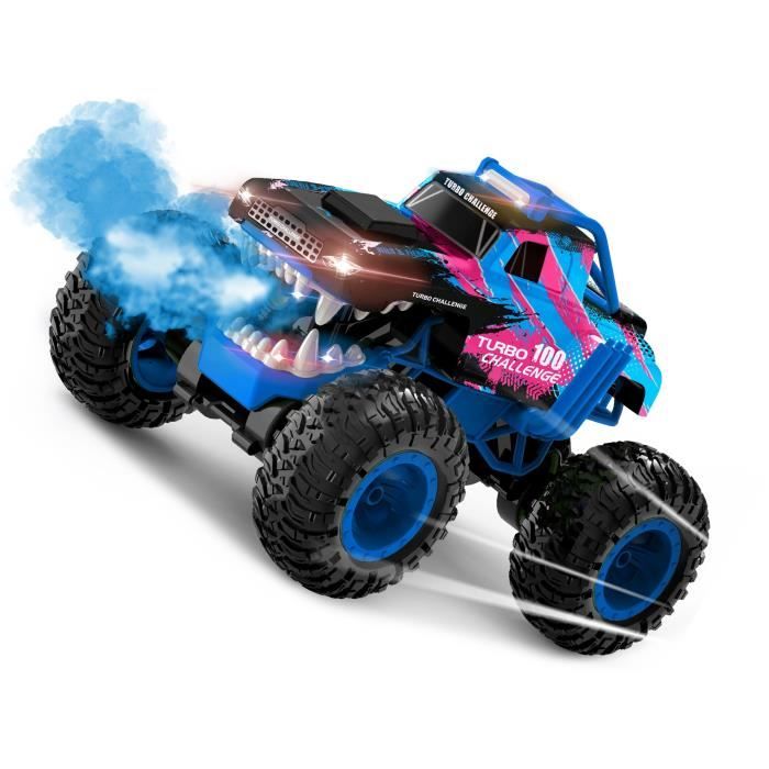 Remote Control Car - TURBO CHALLENGE - Smashroar TC100 - Smoke Option - Blue - 1/12 - Rechargeable Battery and Batteries Included
