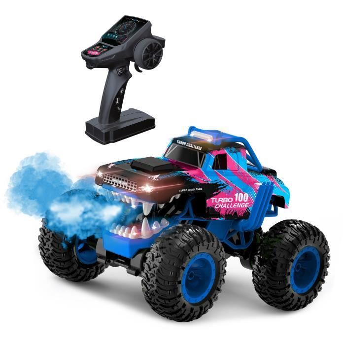 Remote Control Car - TURBO CHALLENGE - Smashroar TC100 - Smoke Option - Blue - 1/12 - Rechargeable Battery and Batteries Included