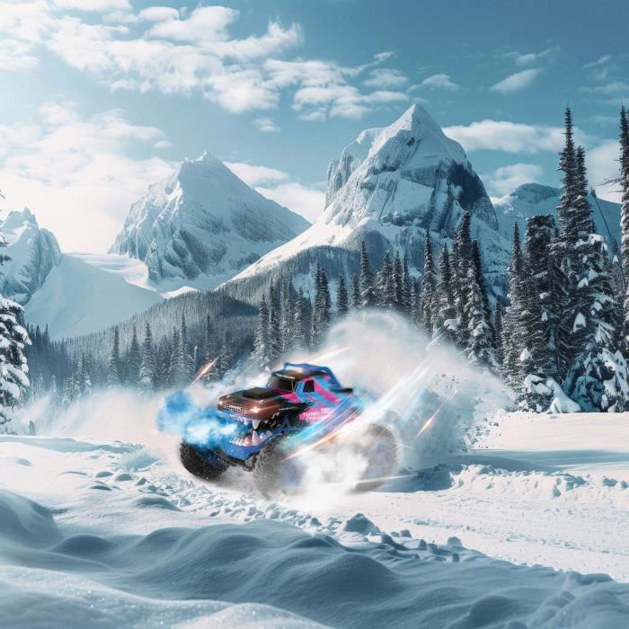 Remote Control Car - TURBO CHALLENGE - Smashroar TC100 - Smoke Option - Blue - 1/12 - Rechargeable Battery and Batteries Included