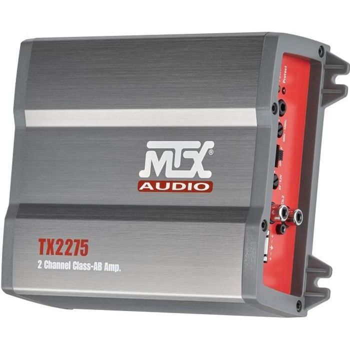 MTX Amplifier TX2275 2 x 110 W Rms @ 2O or 1 x 220 W Rms @ 4O Class-AB Filter Active Variable Inputs High Level