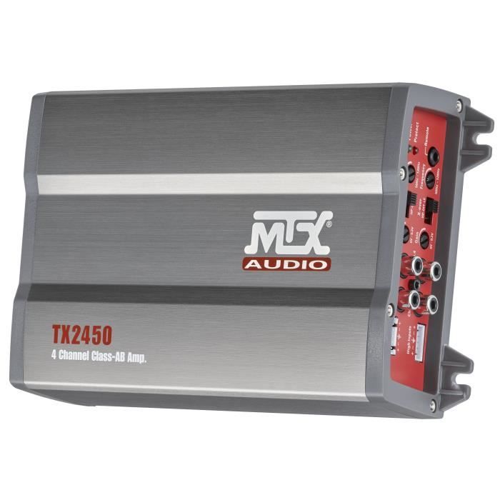 Amplifier - MTX AUDIO - 4-channel class-AB 4x50Wrms - 40 or 4x 75Wrms - 20 with variable active filter