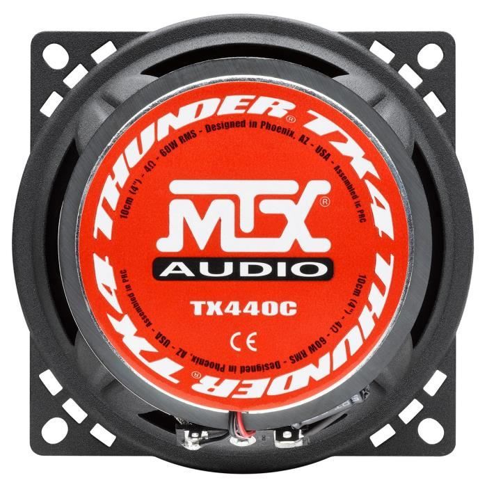 MTX TX440C 2-Way Coaxial Speakers - 10cm - 60W