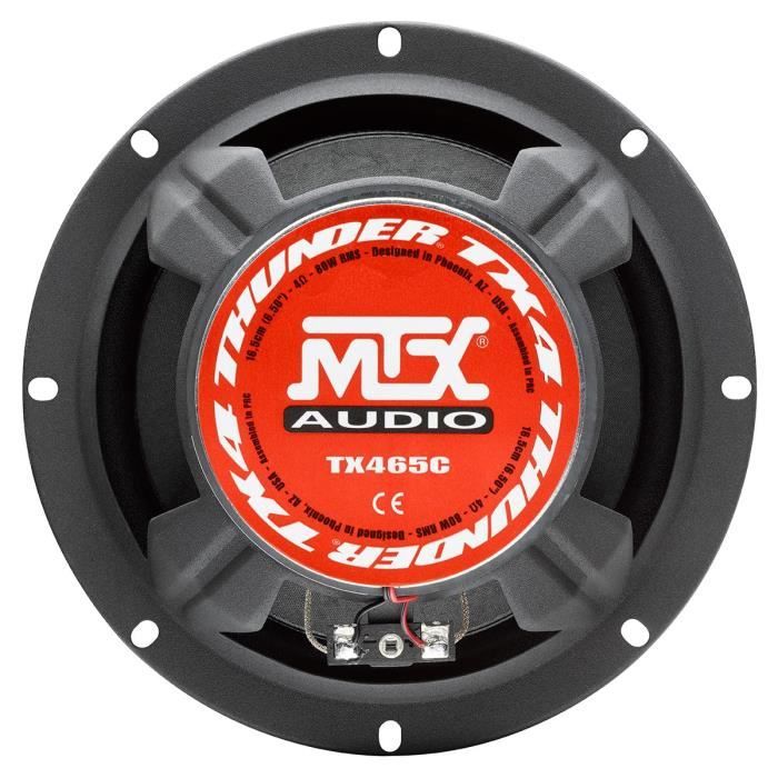 MTX TX465C 2-Way Coaxial Speakers - 16.5cm - 80W