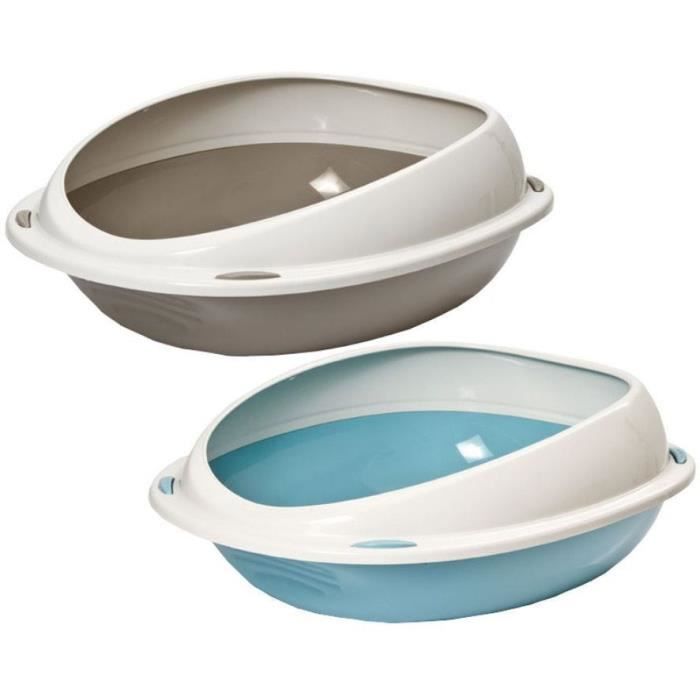 AIME Oval litter box - With removable lip - For cat