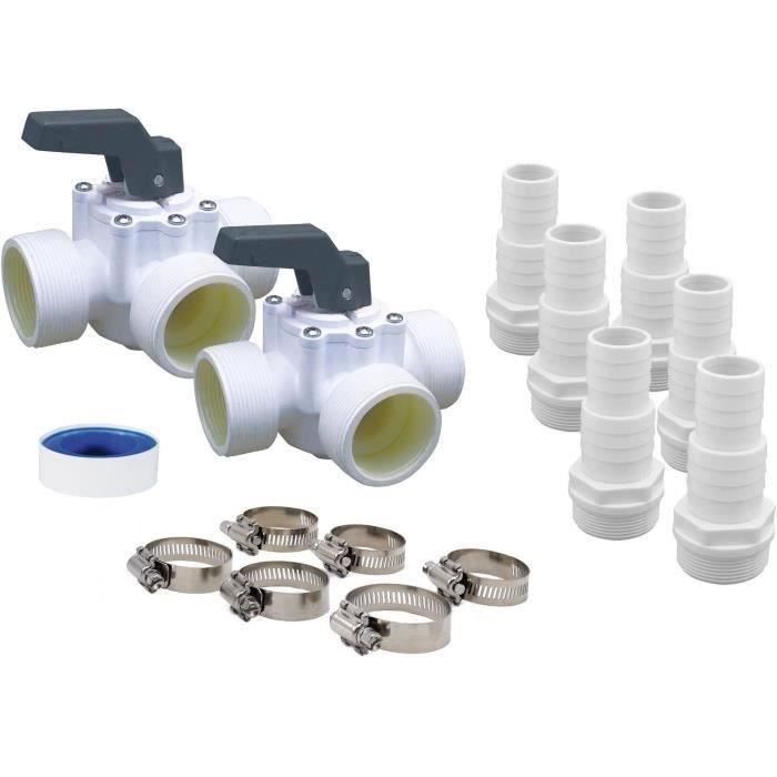 UBBINK Universal by-pass kit for heat pump - Model 7505527 - PVC - White