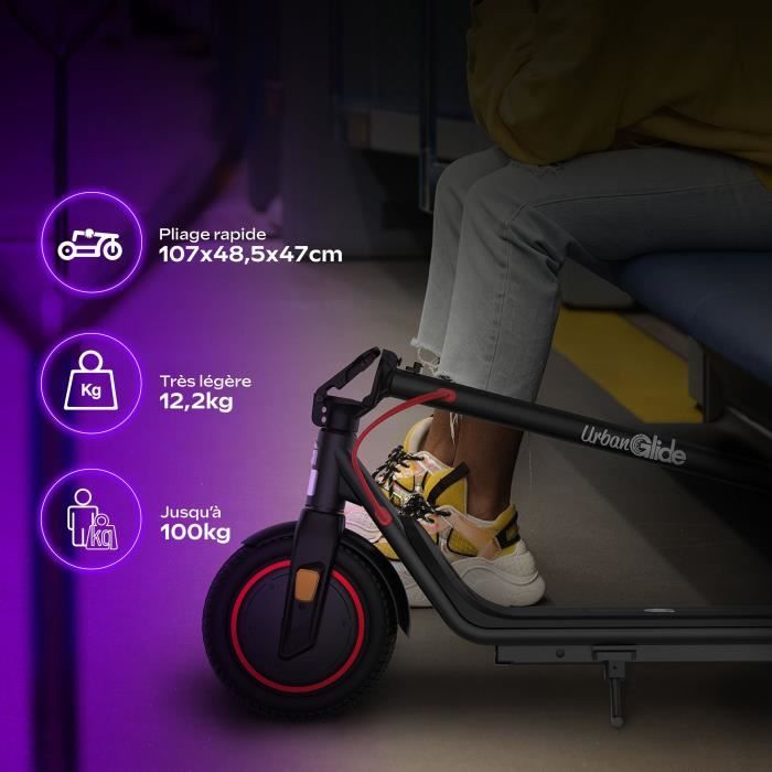 Electric scooter - URBANGLIDE - 85 Lite - 8.5 wheels - 36V - 400W - 20 km range - Disc brake - Turn signals - Brake light