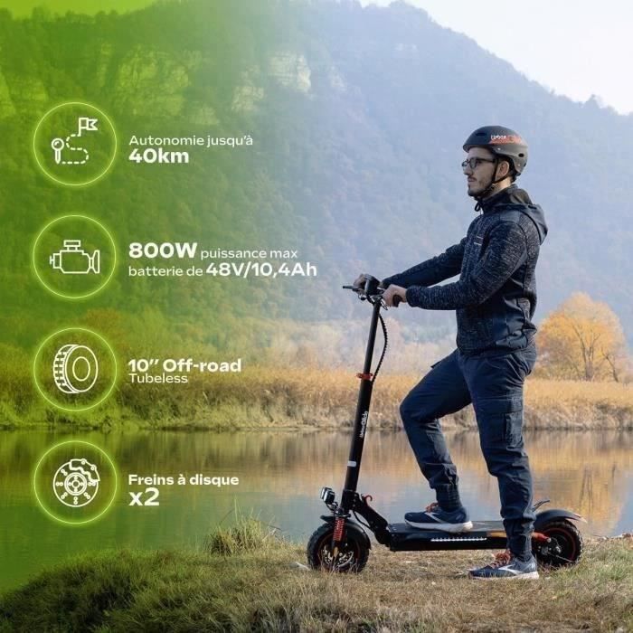 Foldable all-terrain electric scooter - URBANGLIDE - ECROSS PRO LITE 2 - 10 - 48V - 800 W - Auto 40KM Brake light and indicators