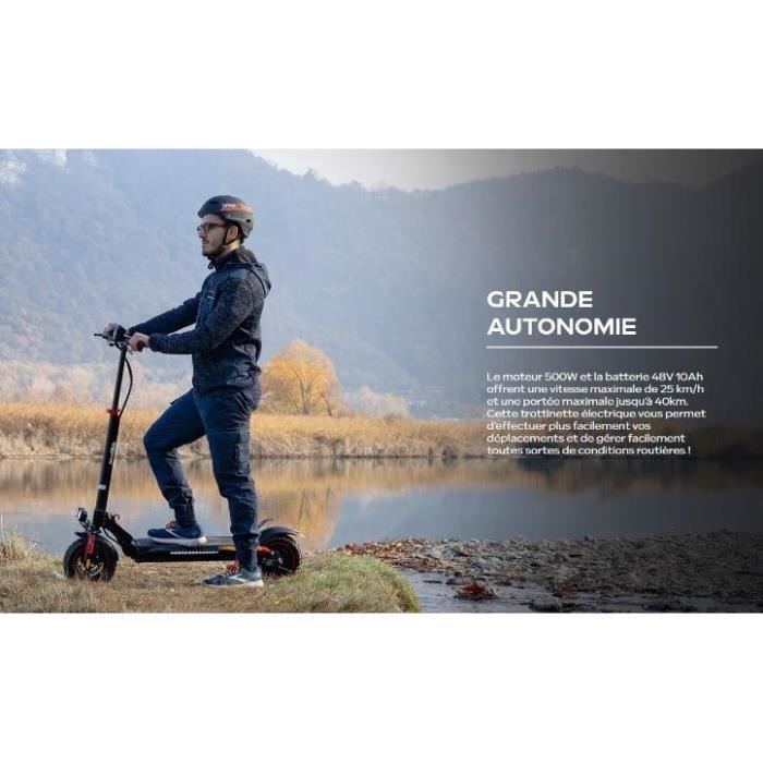 Foldable all-terrain electric scooter - URBANGLIDE - ECROSS PRO LITE 2 - 10 - 48V - 800 W - Auto 40KM Brake light and indicators