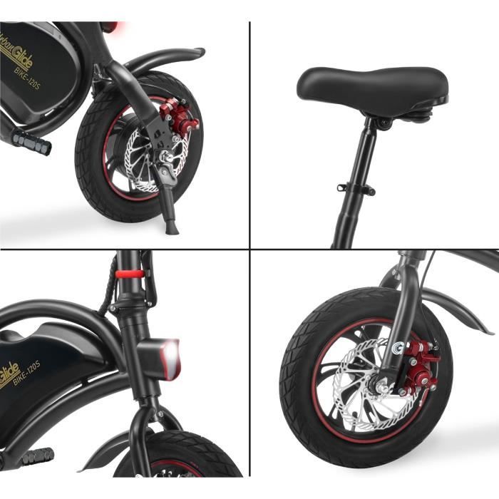 Electric balance bike - URBANGLIDE - BIKE 120S - 350 W - 12'' - Adult - Foldable - Black