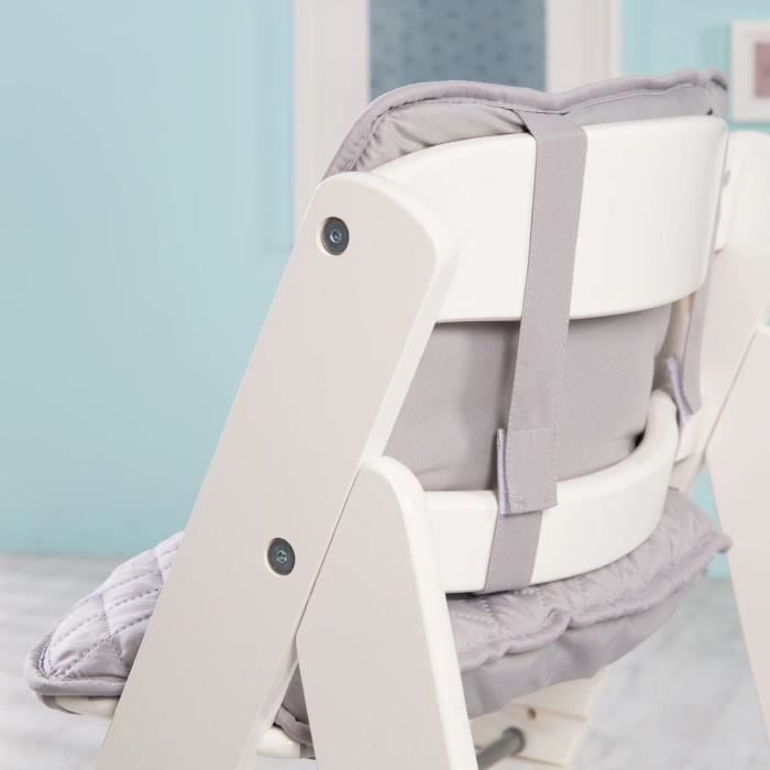 Sit Up III Wooden High Chair - ROBA - Height Adjustable - White