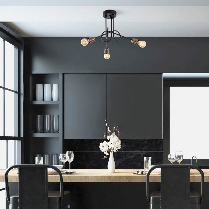 Industrial Chandelier - D BY M.RED - Antique Black - Metal - Industrial Style
