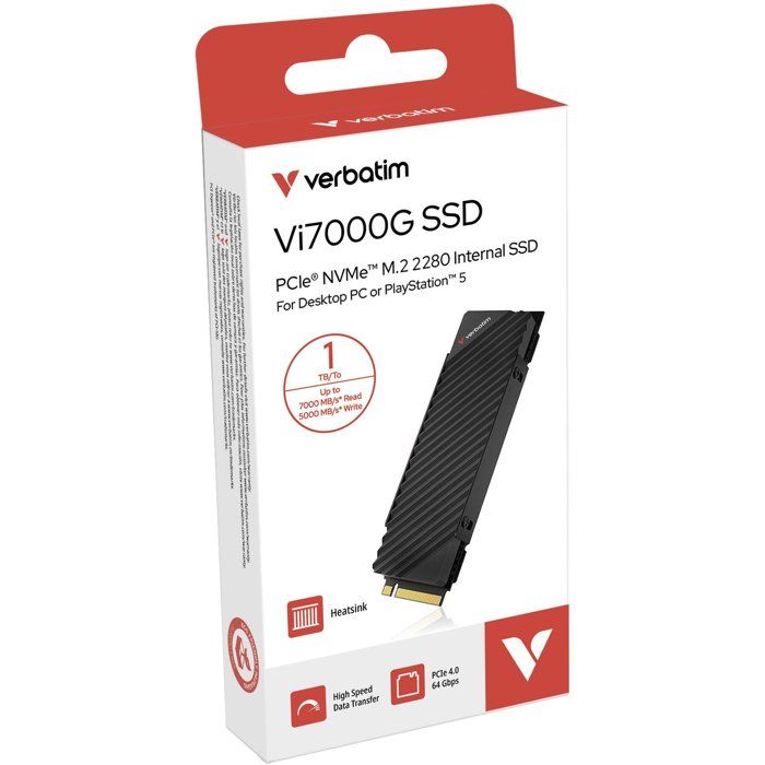 Internal SSD - VERBATIM - Vi7000 - 1 TB with heat sink - NVMe