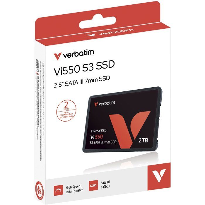 Internal SSDs - VERBATIM - VI550 S3 - SATA III - 2 TB - 2.5