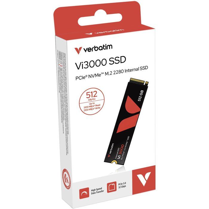 Internal SSD - VERBATIM - Vi3000 - 512 GB - NVMe