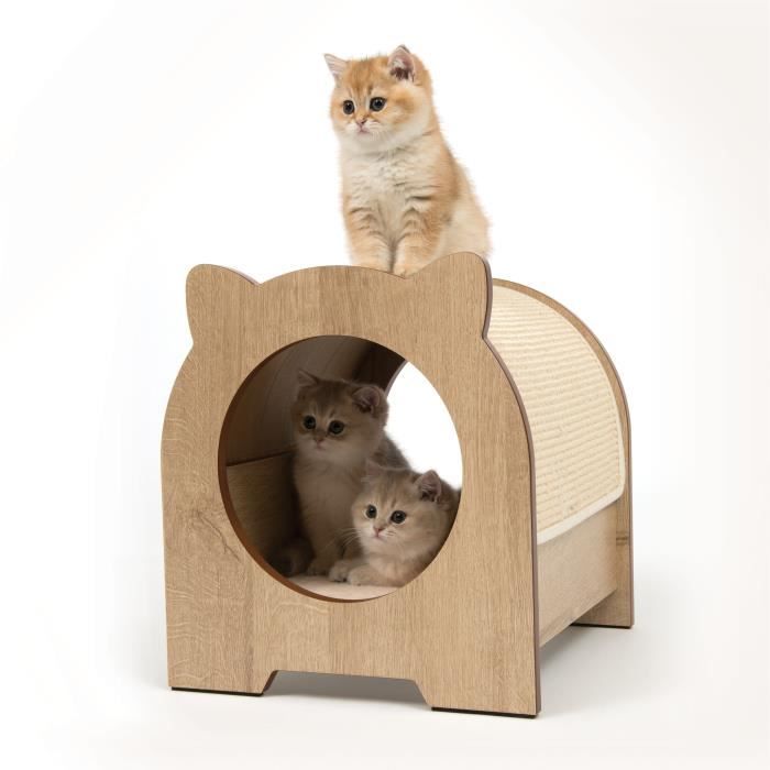 VESPER Claw cabinet Minou - 36 x 36,5 x 40,5 cm - Light brown - For cat