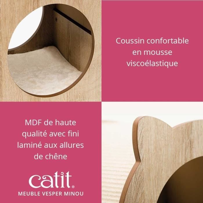 VESPER Claw cabinet Minou - 36 x 36,5 x 40,5 cm - Light brown - For cat