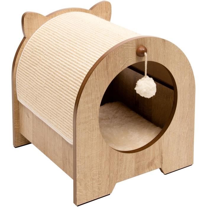 VESPER Claw cabinet Minou - 36 x 36,5 x 40,5 cm - Light brown - For cat