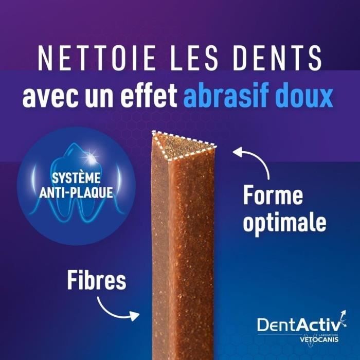 DentActiv - 12 Sticks - VETOCANIS - 12 Mini Beef Oral Hygiene Sticks for Dogs 2-15kg