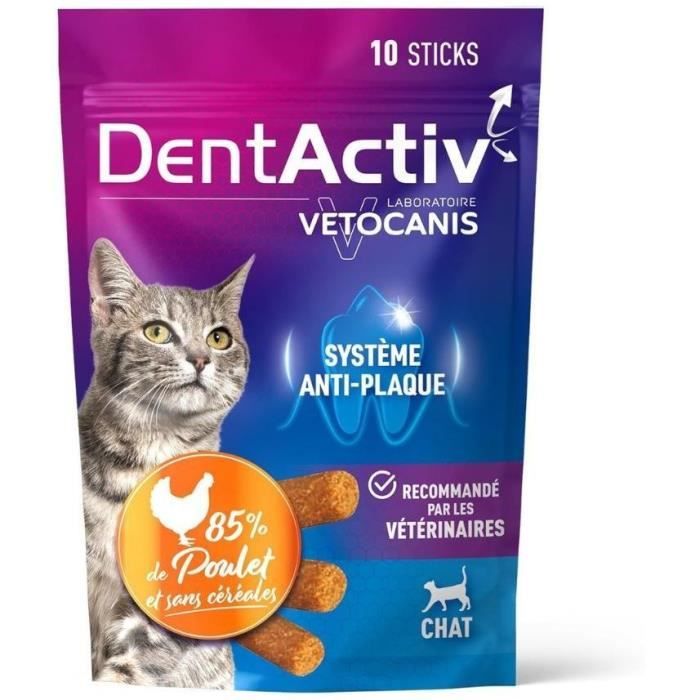 DentActiv - 10 Sticks - VETOCANIS - Chicken Oral Hygiene for Cats