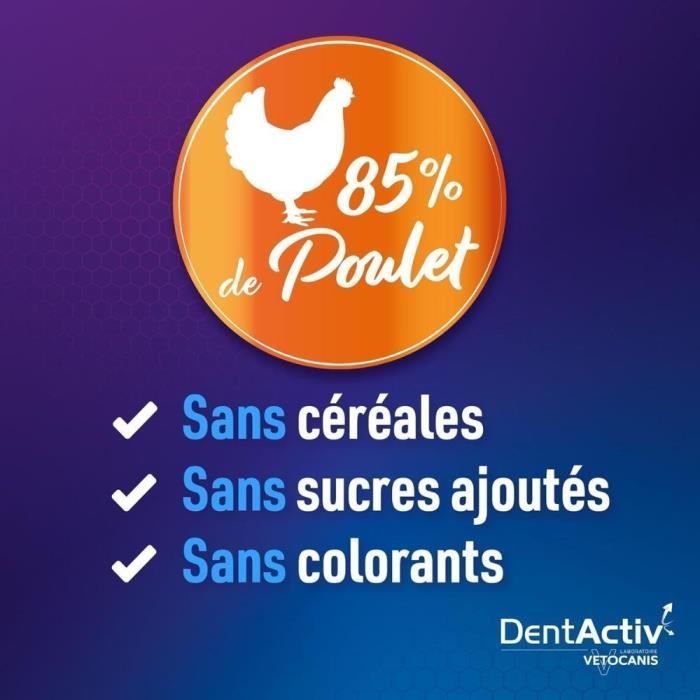 DentActiv - 10 Sticks - VETOCANIS - Chicken Oral Hygiene for Cats