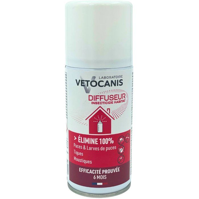Diffuseur insecticide - VETOCANIS - Habitat - 150 ml - Anti-parasites - Effet immédiat