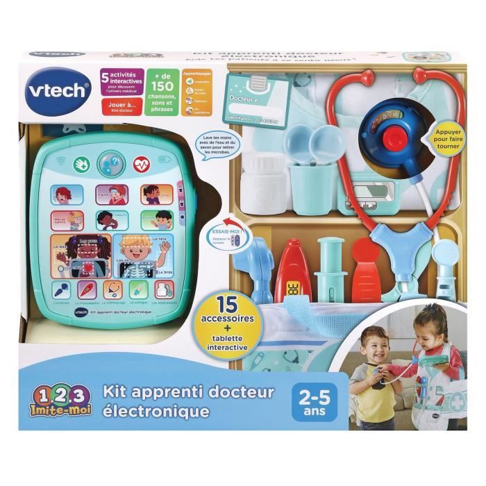 VTECH - 1,2,3 Imitate Me - Electronic Doctor Apprentice Kit - Kids Pretend Toy