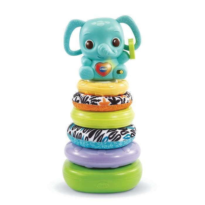 VTECH BABY - Nino, Baby Elephant Stacko 3 in 1 (Bio-Based Plastic)