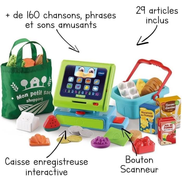 VTECH - 1,2,3 Imitate Me - Maxi Shopping Interactive Cash Register - Children's Imitation Toy