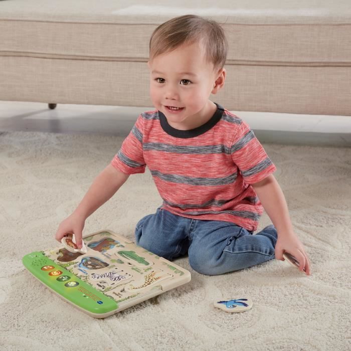 VTECH BABY - My First Interactive Animal Jigsaw Puzzle - FSC Wood Toy