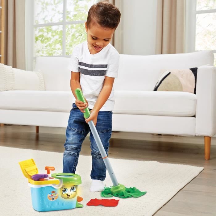 VTECH - 1,2,3 Imitate Me - Little Magi'clean Cleaning Trolley - Children's Imitation Toy