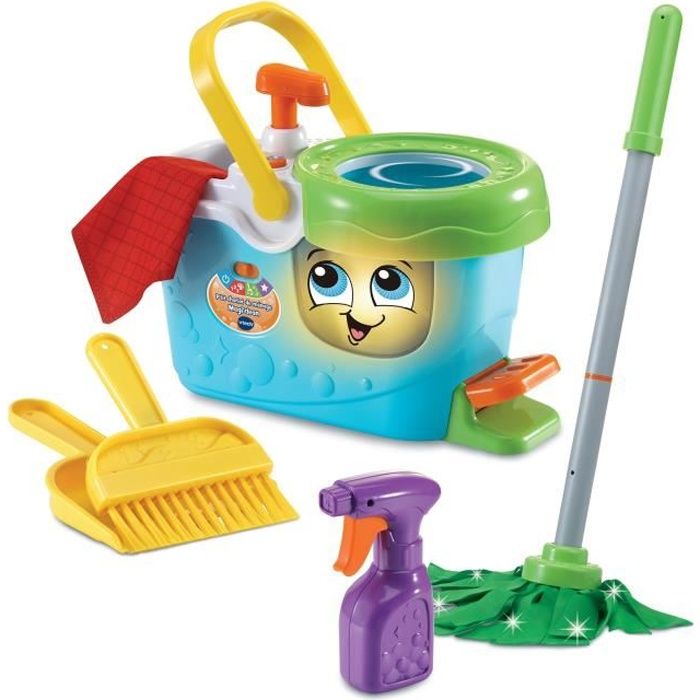 VTECH - 1,2,3 Imitate Me - Little Magi'clean Cleaning Trolley - Children's Imitation Toy