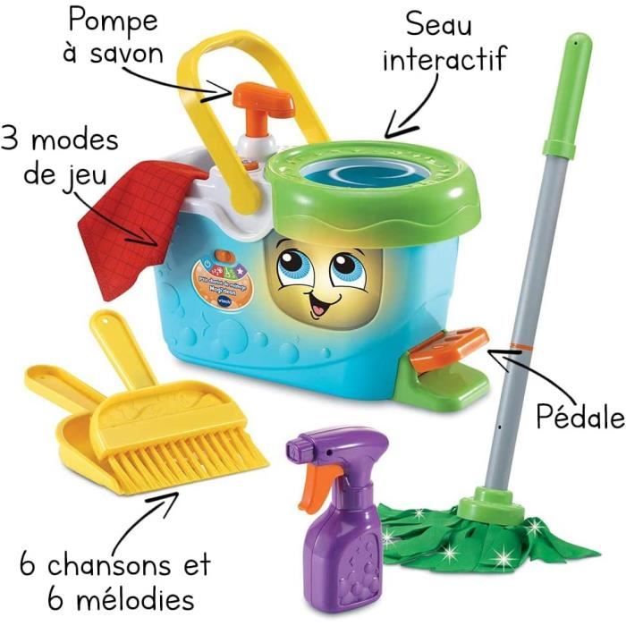 VTECH - 1,2,3 Imitate Me - Little Magi'clean Cleaning Trolley - Children's Imitation Toy