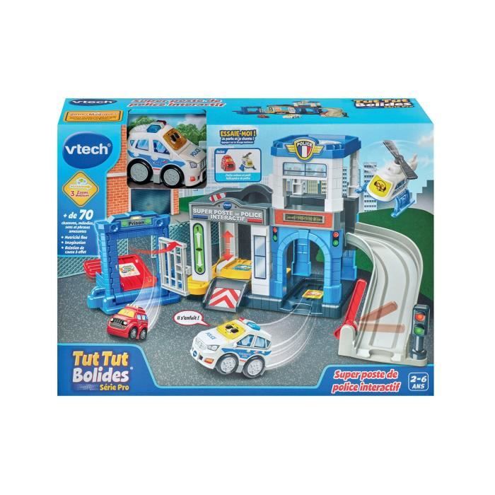 VTECH TUT TUT BOLIDES PRO SERIES - SUPER INTERACTIVE POLICE STATION (+ CHRIS, POLICE LIEUTENANT)
