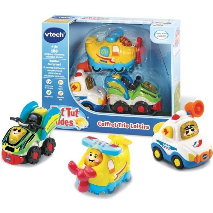VTECH - TUT TUT BOLIDES - Trio Loisirs Box (Plane + Formula 1 + Bus)
