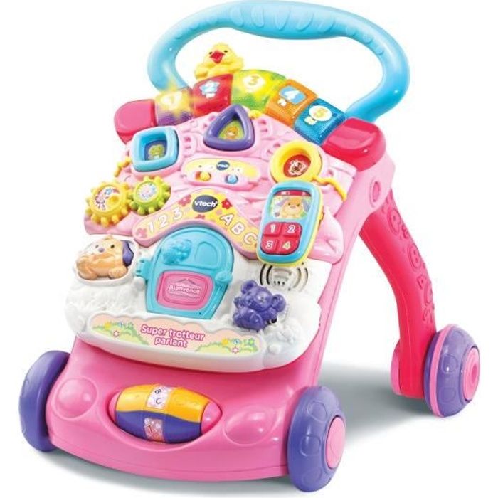 SUPER TROTTEUR SPEAKING 2 IN 1 PINK