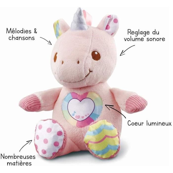 VTECH - Doudou - 528105 - Maé, Ma Licorne a Câliner