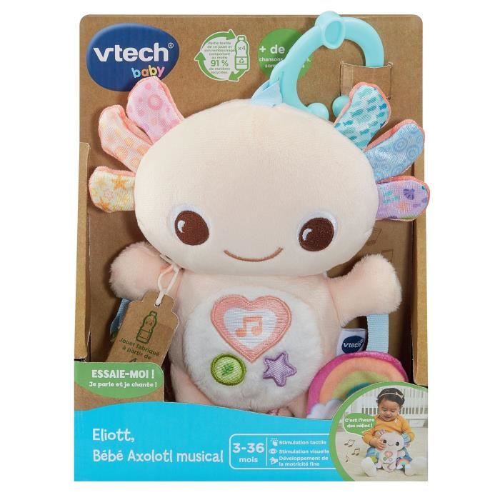 VTECH ELIOTT, BEBE AXOLOTL MUSICAL (RECYCLED PLASTIC BOTTLES)