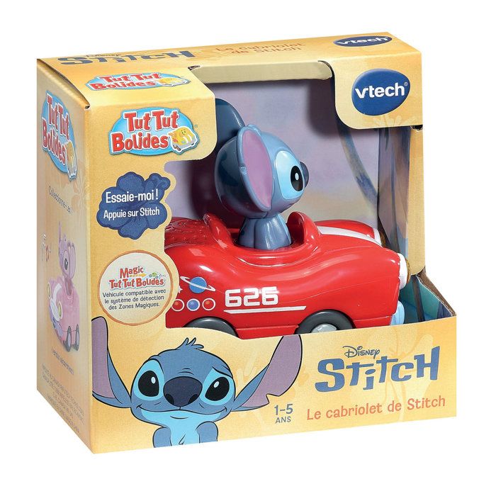 VTECH - TUT TUT STITCH RACING CARS - STITCH'S CONVERTIBLE - Multicolor