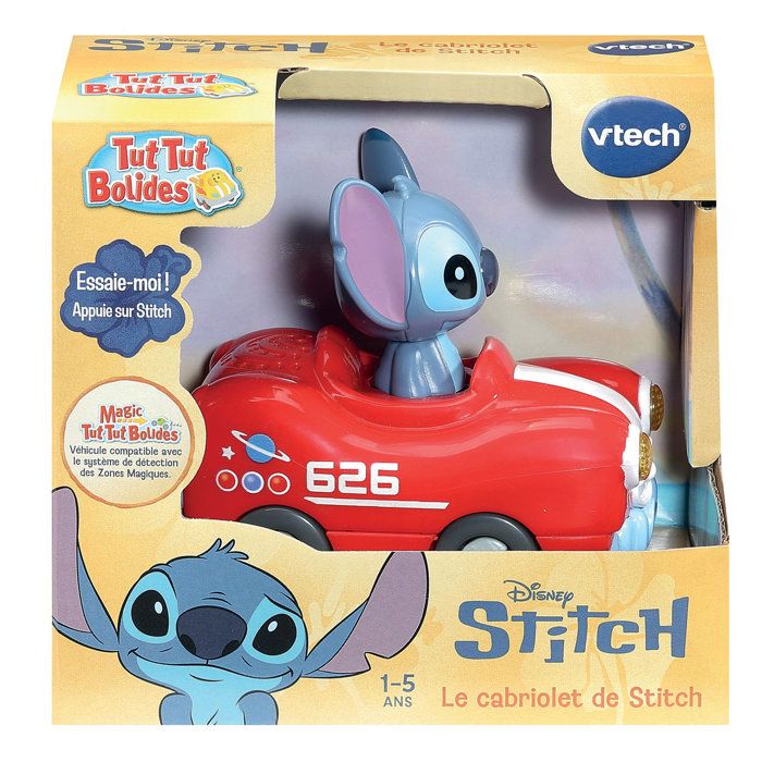 VTECH - TUT TUT STITCH RACING CARS - STITCH'S CONVERTIBLE - Multicolor