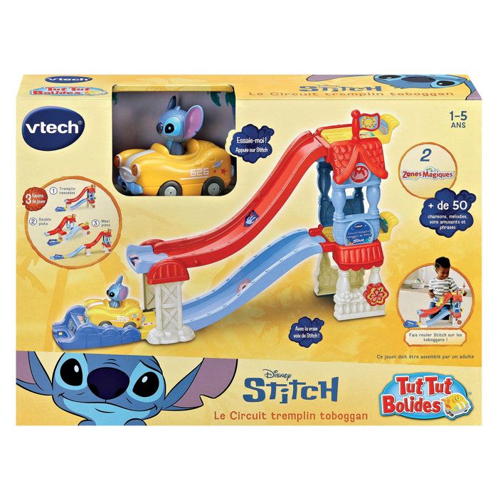 VTECH - STITCH RACING CARS - JUMP AND SLIDE TRACK - Multicolor
