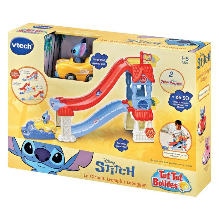 VTECH - STITCH RACING CARS - JUMP AND SLIDE TRACK - Multicolor