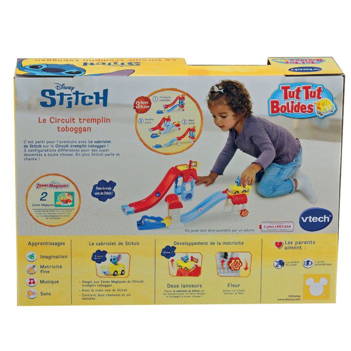 VTECH - STITCH RACING CARS - JUMP AND SLIDE TRACK - Multicolor
