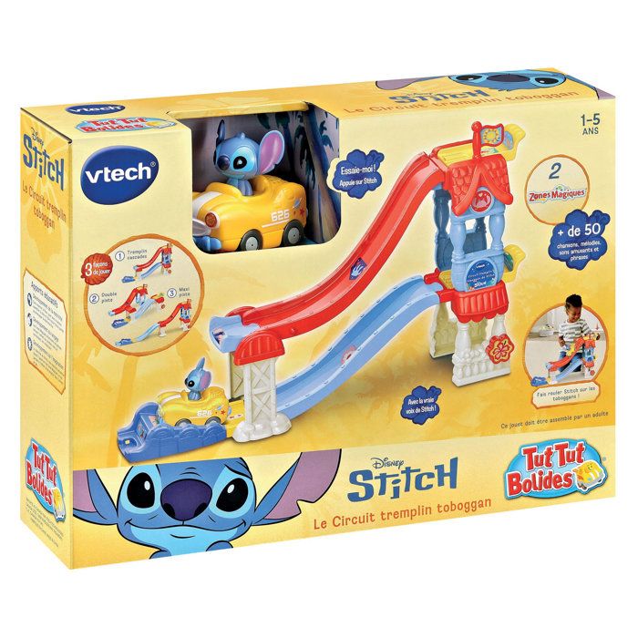 VTECH - STITCH RACING CARS - JUMP AND SLIDE TRACK - Multicolor