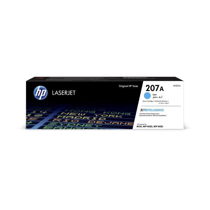 HP 207A Cyan Original LaserJet Toner Cartridge (W2211A) for HP Color LaserJet Pro M255 / MFP M282 / M283