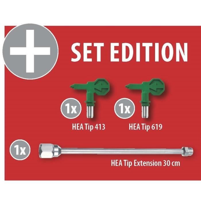 Wagner Airless Hea Control Pro 250m Airless paint pistol + 2 nozzles + extension